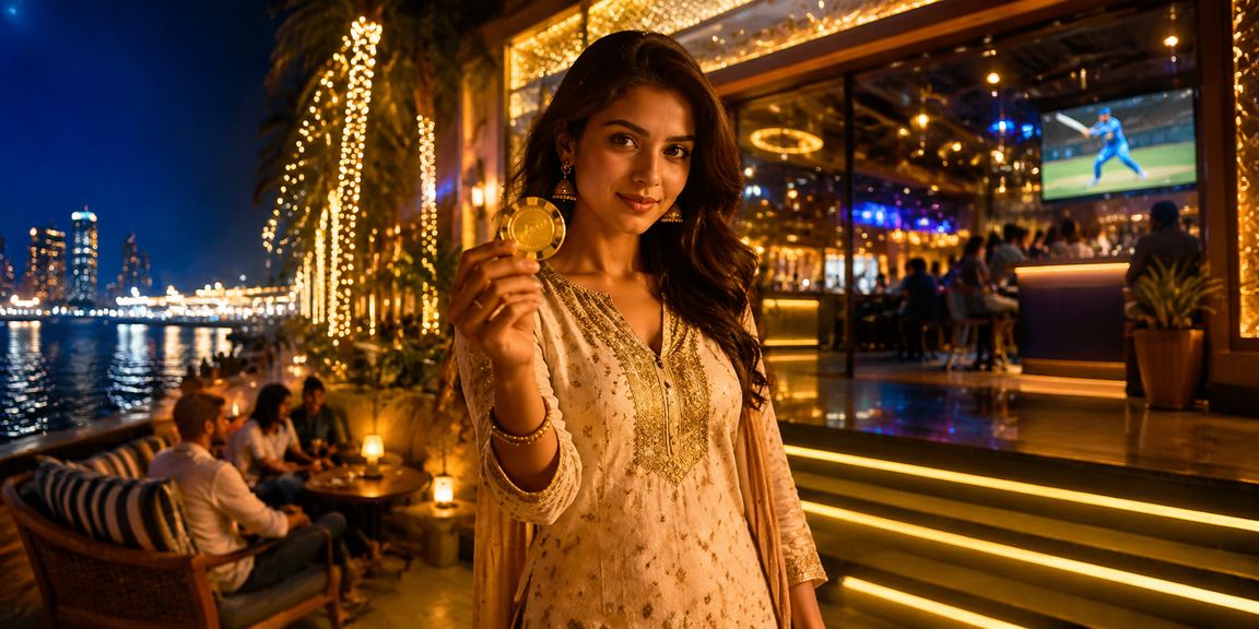Indian cricket betting ambience in traditional kurti